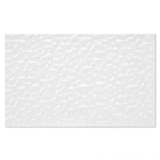 Vægflise Blanco Hvid Blank-Relief 25x40 cm-2